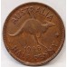 AUSTRALIA 1946 . HALF 1/2 PENNY . VARIETY . DIE CRACK and SOFT STRIKE